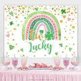 Zwei glückliche grüne Herz Regenbogen Geburtstagskulisse